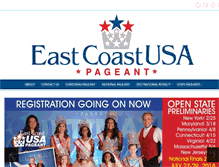 Tablet Screenshot of eastcoastusapageant.com